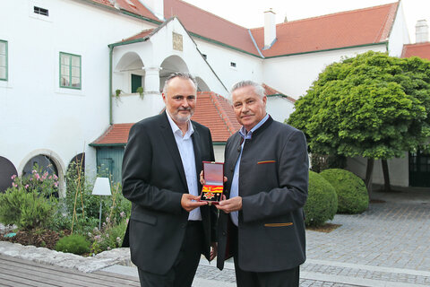 LH Hans Hans Peter Doskozil mit Johann Scheiblhofer