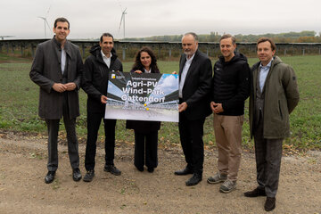 Lukas Gschiesl, Stephan Sharma, Renate Steger, Hans Peter Doskozil, Michael Weixelbraun und Tomasz Nowosielski (v.l.).