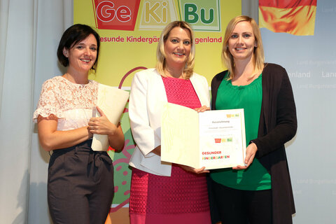 Landesrätin Daniela Winkler mit Kindergarten Eisenstadt Kasernenstraße