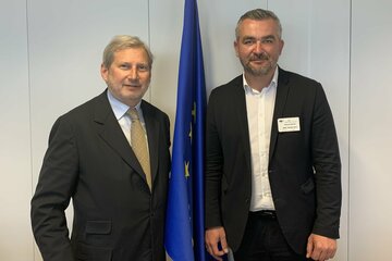 Ein klares Bekenntnis zum Erhalt des Neusiedler Sees gab es von EU-Kommissar Johannes Hahn in Gesprächen mit LR Heinrich Dorner.