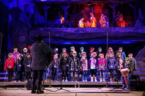 Schülerchöre beim Winterwunder Mörbisch