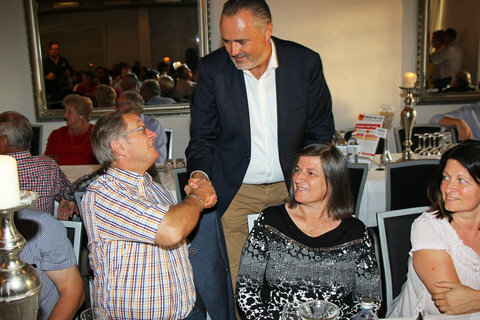 Landeshauptmann Hans Peter Doskozil machte auf seiner Burgenland-Tour im südburgenländischen Stegersbach Station