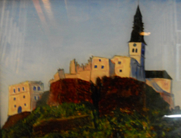 EGGER Ralf – Serie aus 3 Bildern: Bgld. Burgen – Forchtenstein, Güssing, Lockenhaus/ Hinterglasmalerei, 1980, 40x50 cm