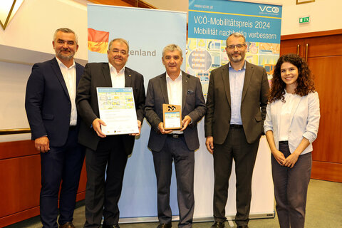 Landesrat Heinrich Dorner verleiht den VCÖ-Mobilitätspreis Burgenland 2024