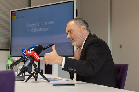 Landeshauptmann Hans Peter Doskozil präsentiert "Burgenländisches Stabilitätspaket"