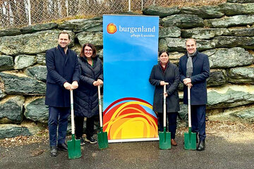 Spatenstich für das neuen Hospizzentrum mit Soziallandesrat Leonhard Schneemann