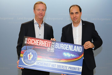 Landeshauptmann-Stellvertreter Johann Tschürtz und Christian Spuller, Geschäftsführer der Landessicherheitszentrale Burgenland.