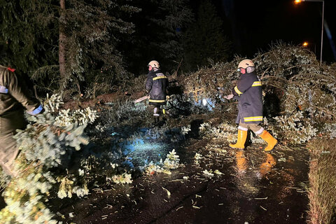 Unwettereinsätze forderten die Feuerwehren des Landes
