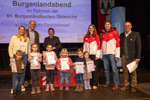Bei der Siegerehrung im Rahmend es Burgenland-Abend standen die Jüngsten im Mittelpunkt