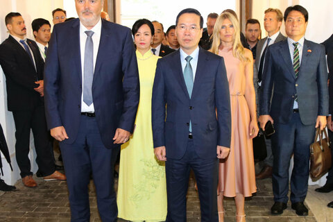 LH Hans Peter Doskozil und Gattin Julia empfingen den Staatspräsidenten der Sozialistischen Republik Vietnam, Herrn Vo Van Thuong und seine Gattin Phan Thi Thanh Tam zu einem offiziellen Besuch im Burgenland