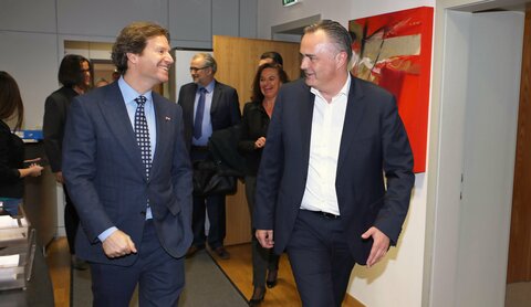 Landeshauptmann Hans Peter Doskozil mit dem US-Botschafter Trevor D. Traina