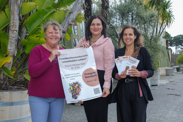 Gabi Arenberger vom "Verein zur Unterstützung hilfsbedürftiger Frauen und deren Kinder im Frauen- und Sozialhaus Burgenland", LH-Stv.in Mag.a Astrid Eisenkopf und Isabell Gaber von "Die Dueten"