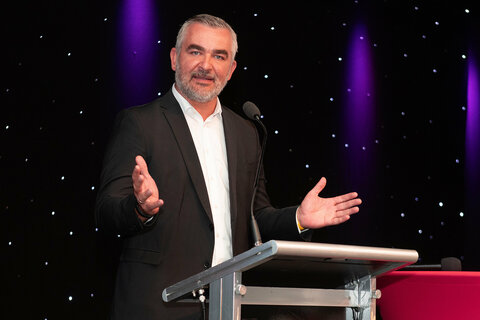 Landesrat Mag. Heinrich Dorner bei seiner Festrede anlässlich der Eröffnung der 54. Inform Oberwart.