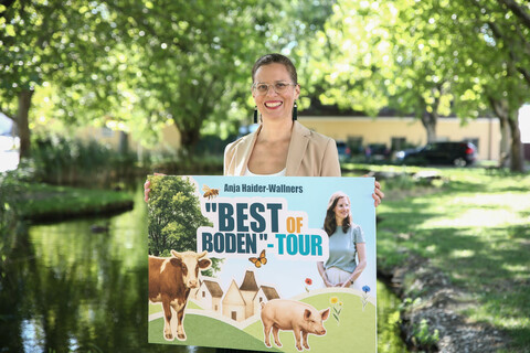 Landeshauptmann-Stellvertreterin Anja Haider-Wallner gab den Starschuss zum ersten Entsiegelungswettbewerb für burgenländische Gemeinden.