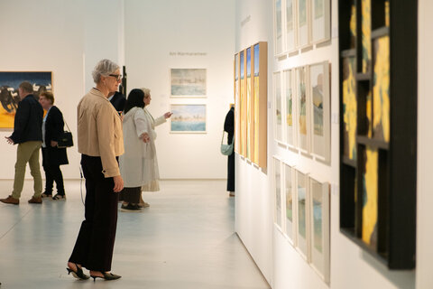 Landeshauptmann Hans Peter Doskozil eröffnete die Ausstellung von Harro Pirch in der Landesgalerie Burgenland.