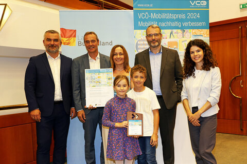 Landesrat Heinrich Dorner verleiht den VCÖ-Mobilitätspreis Burgenland 2024