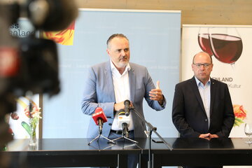 Landeshauptmann Hans Peter Doskozil mit Andreas Liegenfeld