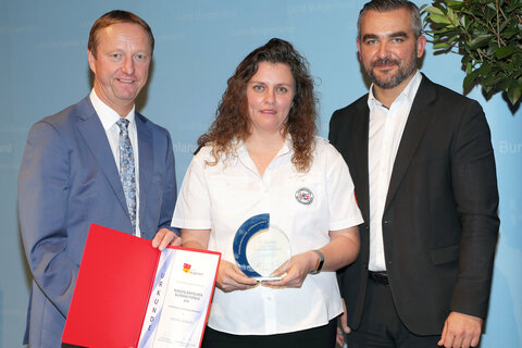 LH-Stv. Johann Tschürtz, Caroline Grandits, LR Heinrich Dorner (v.l.).