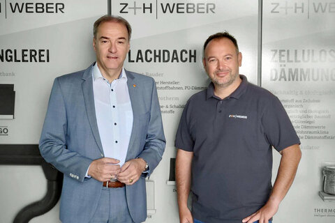 Wirtschaftslandesrat Dr. Leonhard Schneemann besuchte Z+H Weber in Deutsch Tschantschendorf.