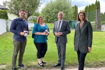 Florian Hotwagner, Sandra Hoffmann, Landesrat Dr. Leonhard Schneemann und Mag. Andrea Scharinger (v.l.).