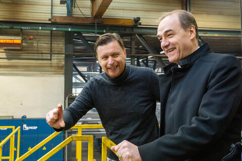 Landesrat Dr. Leonhard Schneemann besuchte das Unternehmen Unger Stahlbau in Oberwart.
