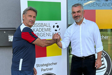 Der neue Talente-Coach Mario Posch und Sportlandesrat Mag. Heinrich Dorner.