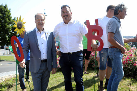 Landesrat Dr. Leonhard Schneemann und ÖGB-Generalsekretär Edmund Artner