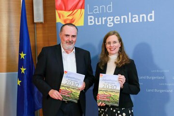 Landeshauptmann Hans Peter Doskozil und LH-Stellvertreterin Anja Haider-Wallner.