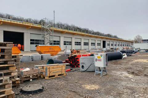 Ansichten der neuen Baudirektion in Stoob