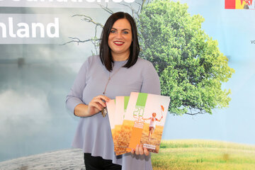 Umweltlandesrätin Mag. Astrid Eisenkopf präsentierte die zehn Themenfelder und 75 Maßnahmen umfassende Klima- und Energiestrategie.