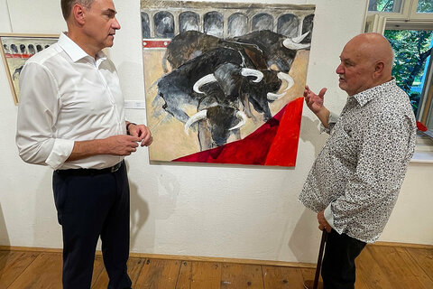 Unterrabnitz zum 52. Mal Treffpunkt internationaler Künstler: Landesrat Dr. Leonhard Schneemann eröffnete die Vernissage der diesjährigen Arbeiten