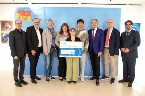 v.l. Mag. Franz Steindl, GF Joseph Haydn Privathochschule, LH Mag. Hans Peter Doskozil, Univ.Prof. Mag.art. David Seidel, Kunstuniversität Graz am Institut Oberschützen, Nina Maria Reichel (, J. Haydn Privathochschule, 2. Preis Wettbewerb „Musik Morgen 24"), Lida Limmer (Institut Oberschützen, 1. Preisträgerin Wettbewerb „Musik Morgen 24"), Jinwei Zhang (Institut Oberschützen, 3. Preis) Prof. Alfons Haider, Intendant Seefestspiele Mörbisch, Mag. Gerhard Krammer, Rektor Joseph Haydn Privathochschule, Herbert Kaiser, Landesdirektor Burgenland UNIQUA Versicherung (Sponsor Wettbewerb „Musik Morgen 24")