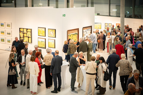 Landeshauptmann Hans Peter Doskozil eröffnete die Ausstellung von Harro Pirch in der Landesgalerie Burgenland.