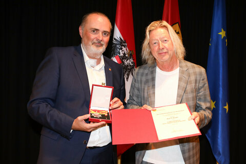 Karl Reiter, Komturkreuz, mit Landeshauptmann Hans Peter Doskozil