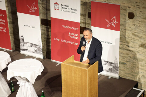Landeshauptmann Hans Peter Doskozil bei seiner Ansprache zur Eröffnung der Veranstaltung.