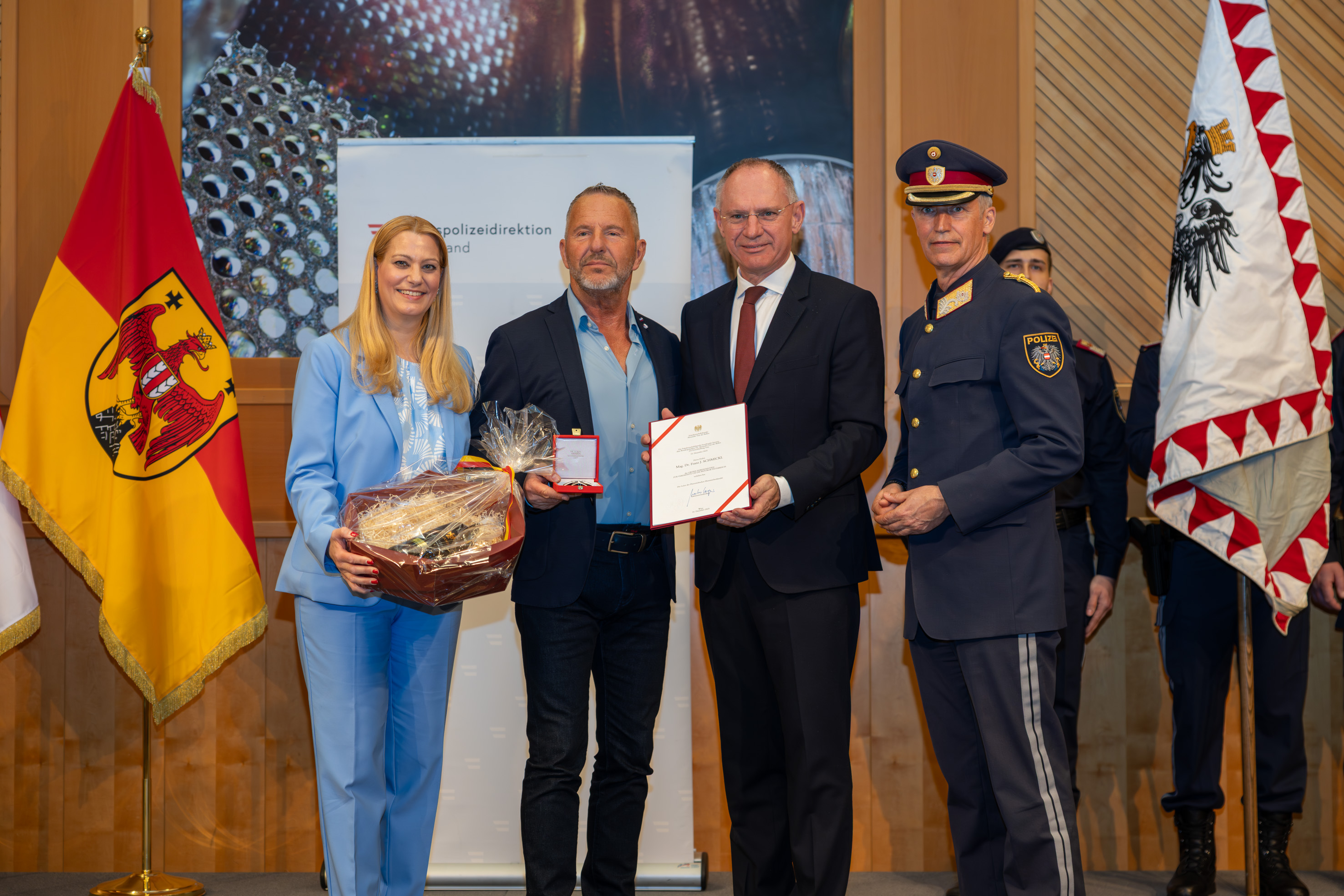 LAndesrätin Daniela Winkler bei der Ausmusterung von 39 Polizisten und der Eröffnung des Cybercrim-Trainingcenters in eisenstadt